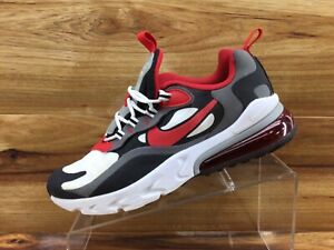 Nike Air Max 270 React GS Mens Youth Black Red Running Shoes BQ0103-011 Youth 7Y