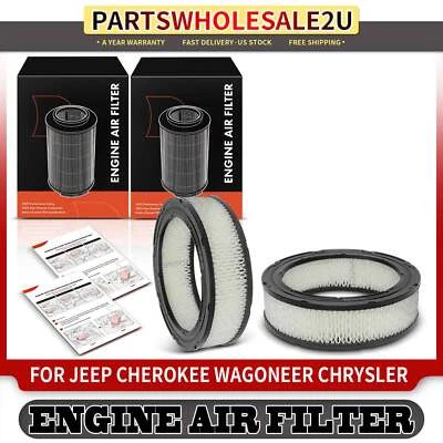 2x Filtro de aire del motor para Jeep Cherokee Wagoneer Chrysler Plymouth Checker Fargo Foto 1 de 4
