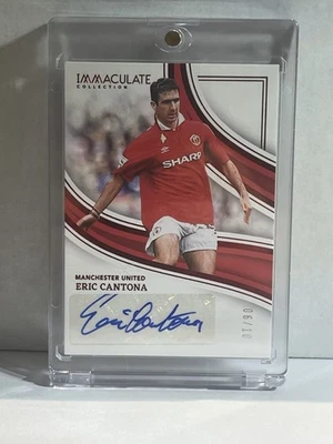 23-24 Panini Immaculate Eric Cantona Gold /10 Splendid Signatures Auto Man Utd - Image 1 of 2