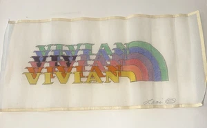 Lani Needlepoint Hand Painted Canvas Vivian Rainbow Colors Finish Me - Picture 1 of 7