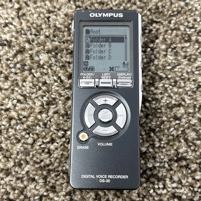 Olympus DS-30 Digital Voice Recorder Handheld Dictation Recorder Tested - Image 1 of 4