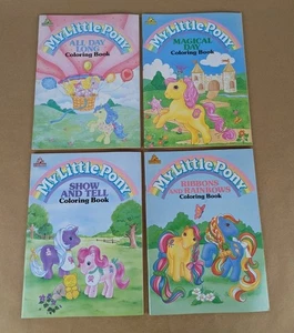 VINTAGE 1988 RandomHouse My Little Pony MLP Hasbro Coloring Books Lot of 4 - Imagen 1 de 13