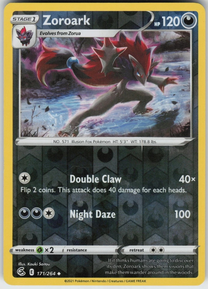 PO-06 Reverse Holo Zoroark 171/264 Uncommon SWSH08: Fusion Strike - Image 1 of 1