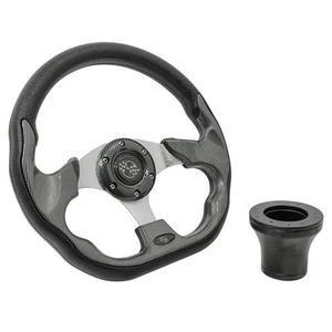 GTW 12.5 Inch Carbon Fiber Racer Golf Cart Steering Wheel for Yamaha (1996-Up) - Picture 1 of 3