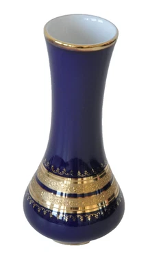 kobaltblaue Porzellanvase Blumenvase KPM Royal Bavaria ca. 21cm Handarbeit - Bild 1 von 4