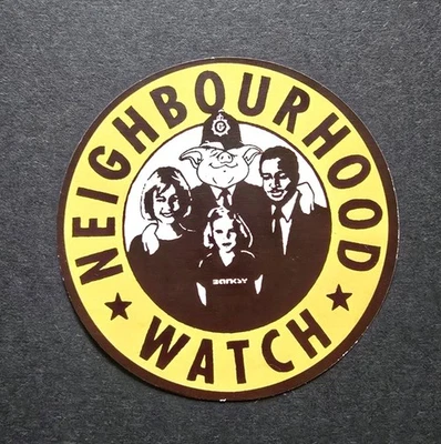 Banksy - Neighbourhood Watch - Original Sticker - Pictures On Walls POW Fasson - Image 1 of 3