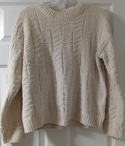 Weatherproof Vintage Ivory Cable Knit Sweater Size Lrge - Picture 1 of 6