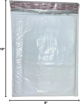10#0 6X10 Poly Bubble Padded Envelopes Mailers Shipping Case 6"X10" - Image 1 of 4