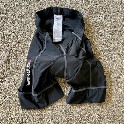 Pantalones Cortos de Ciclismo Louis Garneau Jr Junior Color Negro Talla Pequeña Acolchados Foto 1 de 4