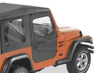 51789 35 Bestop 5178935 puertas de tela diamante negro 2 piezas Foto 1 de 4