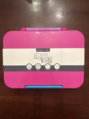 Fiambrera moderna simple para niños Porter Bento estilo rosa y púrpura Foto 1 de 4