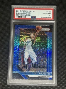 2018 Panini Prizm #129 DJ Augustin FOTL Light Blue Shimmer /7 PSA 10 GEM MINT - Picture 1 of 2