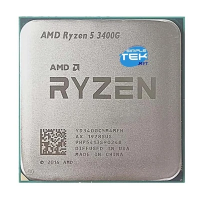 AMD RYZEN 5 3400G PROCESSORE CPU AM4 BULK TRAY CON GPU INTEGRATA SCHEDA VIDEO - Immagine 1 di 4