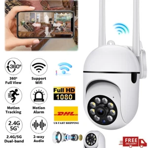 360°HD FUNK WLAN WIFI IP CAMERA NETZWERK Outdoor AUßEN ÜBERWACHUNGSKAMERA 2.4/5G - Bild 1 von 17