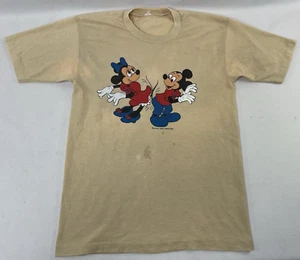 Vintage 70s Mickey Mouse Minnie Walt Disney World T Shirt M 1979 Single Stitch - Picture 1 of 10