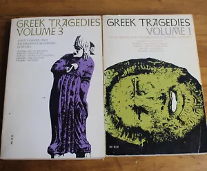Greek Tragedies Volumes 1 & 3 Plays David Grene Richmond Lattimore - Picture 1 of 5