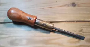 Destornillador de trinquete Moore & Wright vintage de 8" herramienta de herramientas manuales para carpintería antigua - Imagen 1 de 5