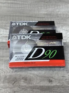 Neue TDK D90 High Output Kassetten IEC I / Typ 1 dynamische Leistung (x2) - Bild 1 von 4