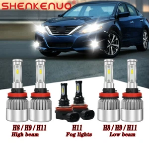 LED Headlight + Fog light bulbs For Nissan Altima 2007 2008 2009 2010 - 2018 - Picture 1 of 10