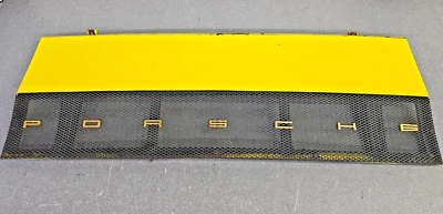 BONITO USADO ORIGINAL PORSCHE 914-6 TAPA MOTOR AMARILLO CON PARRILLA LETRAS DORADAS 1 Foto 1 de 4