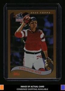 2020 Topps Archives #250 Carlton Fisk 2002 Orange Foilboard /75 White Sox - Picture 1 of 2