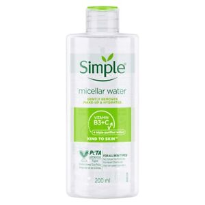 Simple Micellar Cleansing Water For Gently Removes Makeup & Hydrate - 200ml