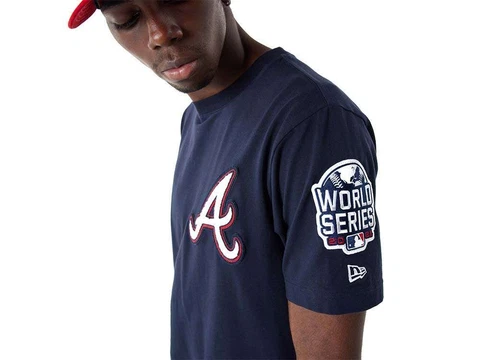 Men's New Era Navy MLB Atlanta Braves Logo Select T-Shirt Cover