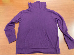 Zella Girls Purple Pullover Sweater Turtleneck W Pocket Size 10/12 (GC)