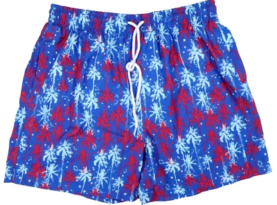 SOUTHERN PROPER LARGE 35 36 PALMS SWIM TRUNKS VOLLEY LINED PERFORMANCE STRETCH - Image 1 of 4