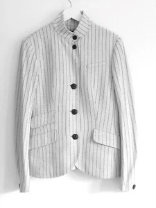 Rag & Bone Slade Grey Pinstripe Blazer Jacket US2/UK6 - Picture 1 of 5