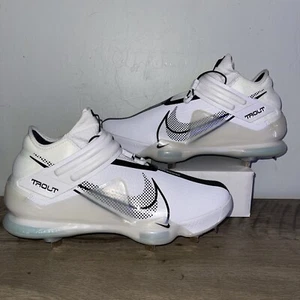 Men Nike Force Zoom Mike Trout 7 Baseball Cleats White Black CI3134-102 Size 13 - Picture 1 of 6