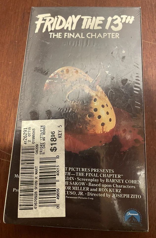 Friday The 13th The Final Chapter VHS Horror OOP RARE Jason Voorhees 1988 Relea