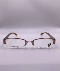 Nine West NW9338 1Y5 Pink Metal Semi Rim Optical Eyeglasses Frame 52-17-140 - Picture 1 of 5