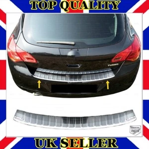 Chrome Rear Bumper Protector GLOSSY Vauxhall Opel ASTRA J HB 2009 to 2015 - Picture 1 of 8