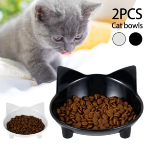 Cat Ears Shaped Water Bowl Dog Kitten Nonslip Food Storage Feeder Dish weYxd - Picture 1 of 8