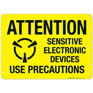 Sensitive Electronic Devices Sign, - Bild 1 von 79