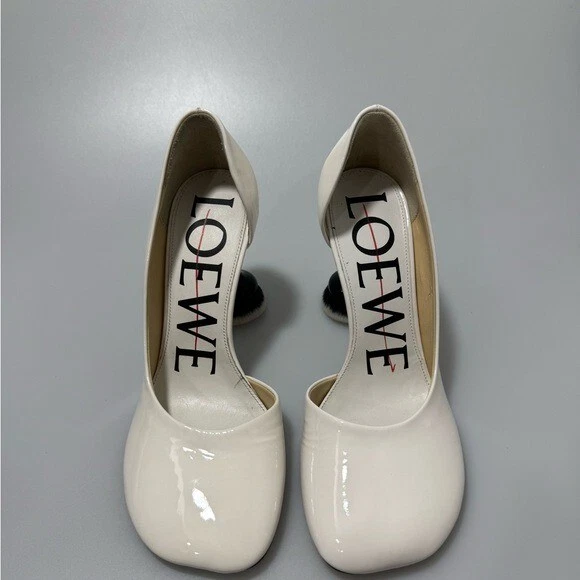 Zapatos de salón Loewe Toy Brush charol blanco negro para mujer EU 36/US 6 Foto 1 de 4