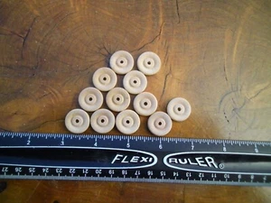 12 Holz / Holzräder Reifen Gusseisen Pressstahl Vintage Spielzeug - Teile 3/4" - Bild 1 von 2