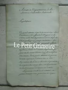 DOC MS 1792 : Administrateur de la Somme à l'A.N. , constitution en danger. - Picture 1 of 2