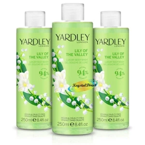 3x Yardley London Lily of the Valley Shower Gel Body Wash 250ml - Picture 1 of 1