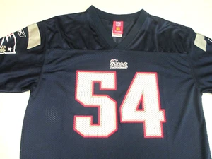New England Patriots 54 Teddy Bruschi Reebok NFL giocatori giovani XL maglia blu - Foto 1 di 9