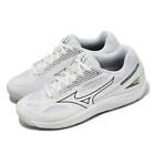 Mizuno Cyclone Speed 4 White Green Grey Women Volleyball Sport Shoes V1GC2380-35