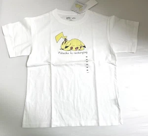 UNIQLO Pokemon Kids  T-Shirt Pikachu Logo  Short Sleeves 100% Cotton Age 12-13 - Picture 1 of 3