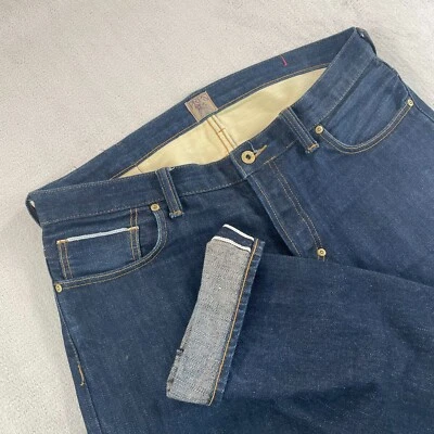 Мужские японские джинсы из денима Selvedge PRPS Rambler 13,75 унции 36x35 цвет темного индиго - Изображение 1 из 4