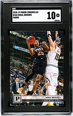 2018 Panini Chronicles Panini #103 Mikal Bridges Rookie SGC 10 GEM MINT RC - Image 1 of 2