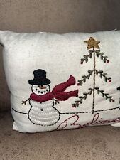 primitive christmas pillow