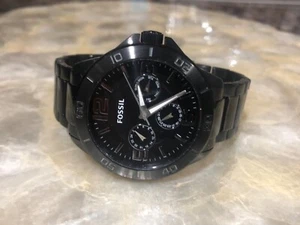 Fossil BQ2203 Chronograph Herrenuhr schwarz Edelstahl 44 mm Gehäuse - Bild 1 von 7