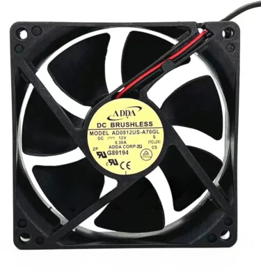 For ADDA 12V DC ULTRA SPEED 92 x 92mm x 25mm Quiet Brushless FAN AD0912US-A70GL - Image 1 of 4