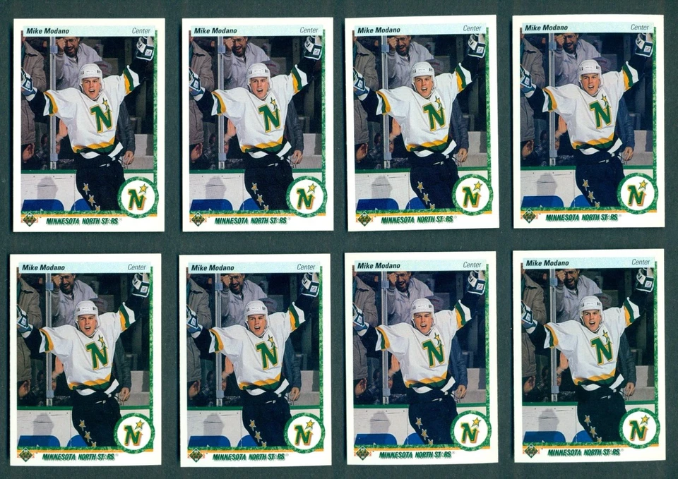 Lote de 8 cartas de novato Mike Modano Upper Deck #46 1990-91 casi nuevas estrellas Foto 1 de 2