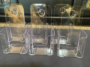 6 Pack Clear Acrylic Brochure Holder 4.25" X 8", Flyer Display Stand - Picture 1 of 1